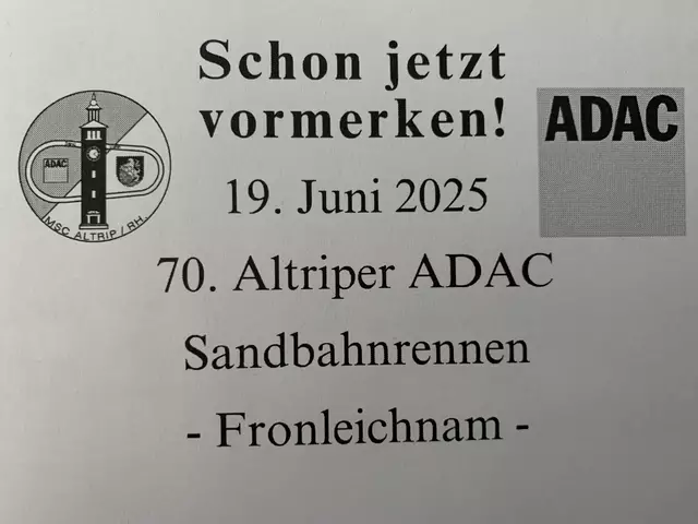 Am 19. Juni ist das 70. Altriper ADAC Sandbahnrennen | Foto: Michael Sonnick