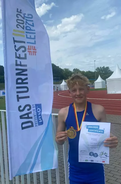 Max Schubert als Deutscher Meister 2025 | Foto: TSV Iggelheim