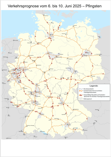 Verkehrsprognose Pfingsten | Foto: Die Autobahn GmbH des Bundes Niederlassung Südwest 