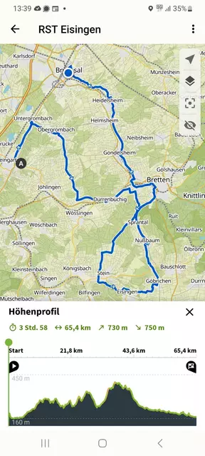 Unsere Tour | Foto: Quelle Komoot