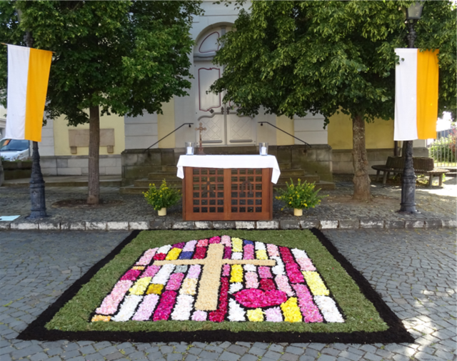 Blumenteppich in Obermoschel | Foto: Pfarrei Hl. Disibod