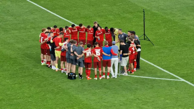 Einschwören nach dem ersten Match auf das zweite Spiel der Aufstiegsrunde | Foto: Ralf Vester