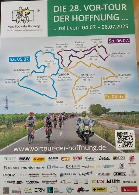 Tourplan | Foto: VOR - TOUR der Hoffnung e. V.