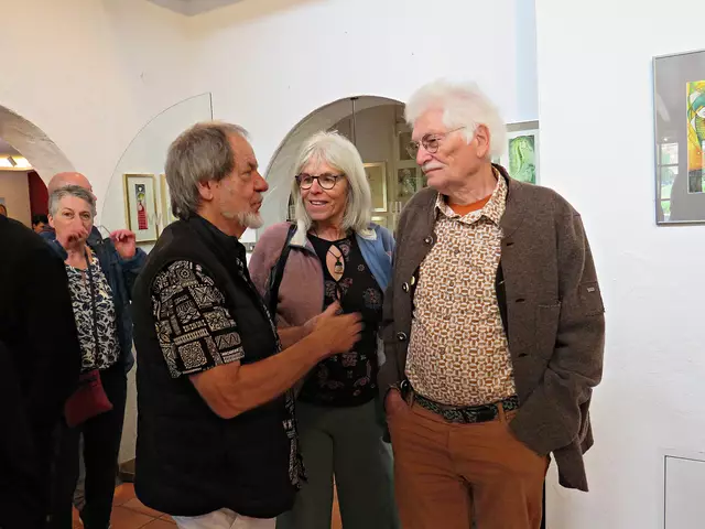 Ernst Kaeshammer und Ehepaar Hess aus Lambsheim | Foto: Brigitte Melder