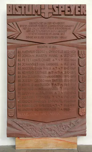 Gedenkstein für die Bischöfe der letzten 200 Jahre | Foto: Klaus Landry / Domkapitel Speyer