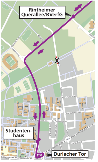 Umleitung der Linie  | Foto: OpenStreetMap – Mitwirkende
