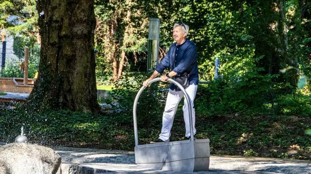 Landschaftsarchitekt Holger Lulay- Der Schaffer der Anlage  | Foto: Wolfgang Neuberth