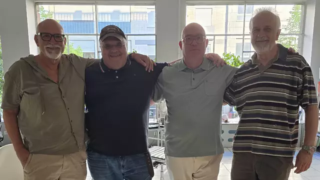 Die 4 gewählten und offiziellen Vertreter des MTC
v.L.n.R. Vice-Kommandant Dieter Jacoby, Zahlmeister Alexander Lenner,
Reservecorpsführer Martin Wiegand und Kommandant Dirk Neumann | Foto: Marion Maumstark