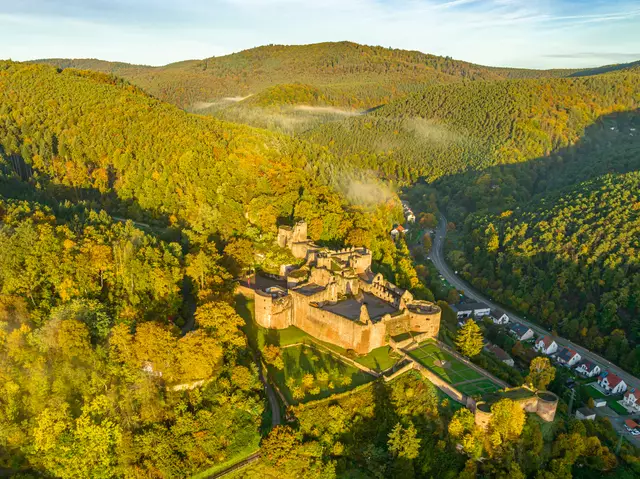 Die Schloss- und Festungsruine Hardenburg liegt im gleichnamigen Ortsteil in Bad Dürkheim, Rheinland-Pfalz. | Foto: Heimatlichter GmbH