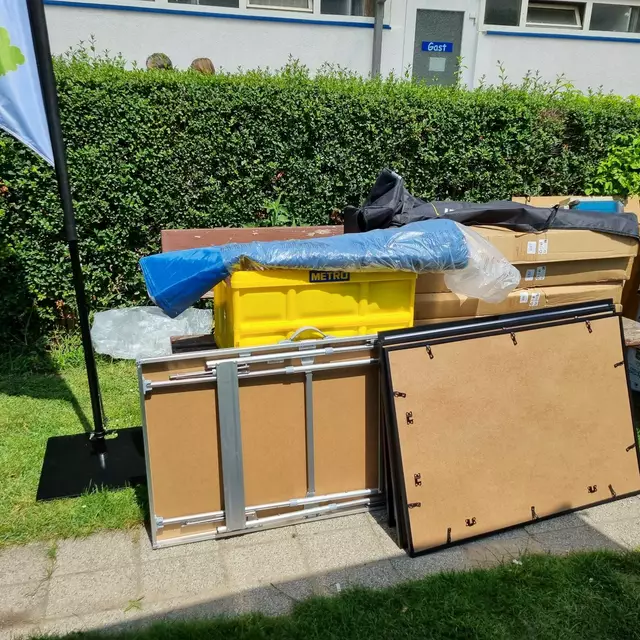 Beim Aufbau unseres Standes | Foto: Stadtfüchse LU - Süd/Mundenheim