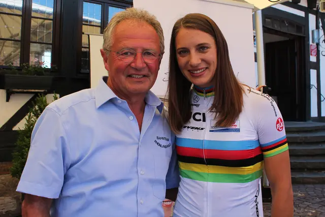 Trainer Frank Ziegler mit Miriam Welte | Foto: Michael Sonnick