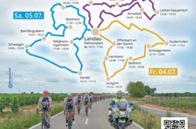 Streckenpaln der Rundfahrt | Foto: VOR - TOUR der Hoffnung e. V.