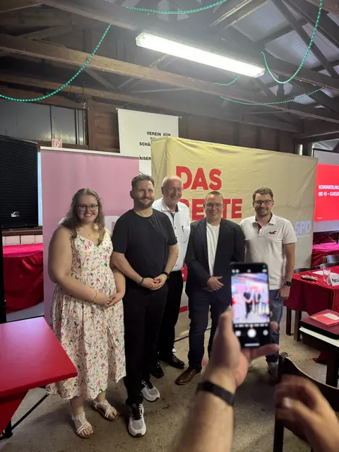 Im Kreise des OV Betzenberg: Jacqueline Steinbach, Frank Pfaff, Thomas Wansch, Dennis Matheis und Maximilan Fischer | Foto: SPD Stadtverband 