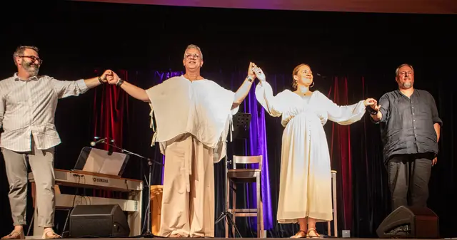 Dieter Scheithe , Bernd Nauwartat, Jeanette Friedrich, Gerd Nemet  | Foto: Wolfgang Neuberth