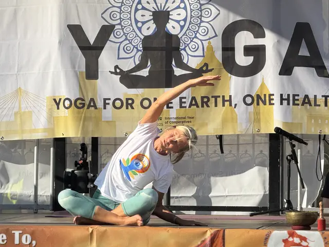 Gabriele von der Yogaschul führte eine beruhigende und ausgleichende Yoga-Sequenz durch.

 | Foto: HSS Germany