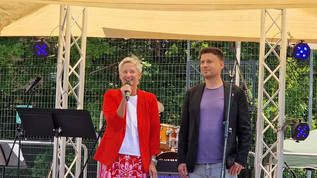 Oberbürgermeisterin Beate Kimmel mit Bau- und Umweltdezernent Manuel Steinbrenner | Foto: Ralf Vester