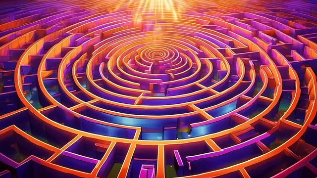 Labyrinthe faszinieren die Menschheit von Anbeginn an | Foto: Heike Schwitalla - erstellt mit KI