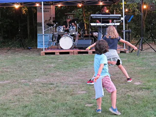 Tanzende Kinder vor dem Duo "Die Litzel Buwe" | Foto: Brigitte Melder