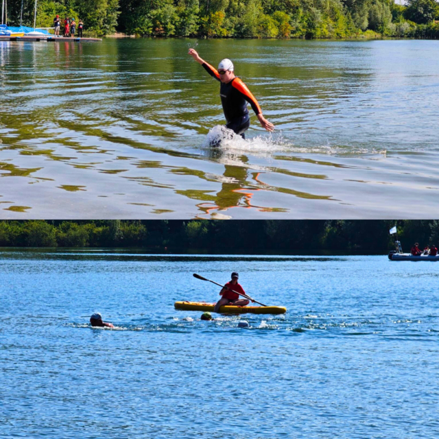 Voller Einsatz bei den Freiwasserschwimmwettkämpfen | Foto: Gemeindediakonie Mannheim