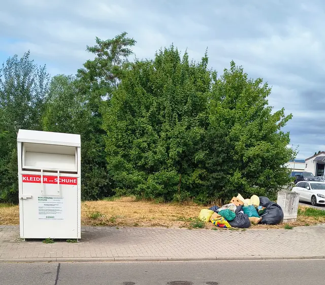Glas- und Kleidercontainer gehören ebenso wie öffentliche Parkplätze zu den Hotspots, an denen vermehrt Müll abgelegt wird | Foto: Gemeinde Haßloch