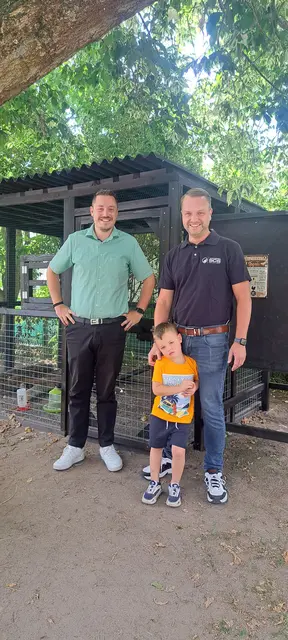 Dominik Wittmann und Christoph Schmitt (mit Sohn Leandro) | Foto: Nicole Peschke