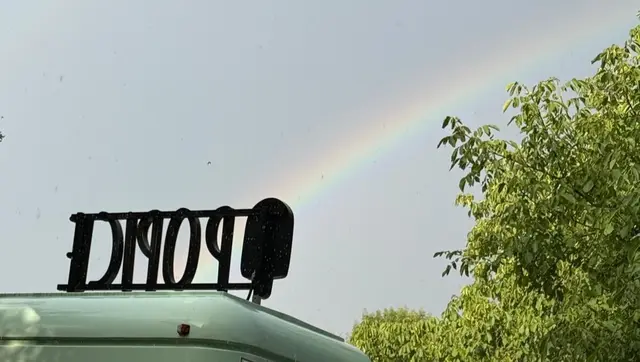 Regenbogen nach dem Regenguss. | Foto: Thorsten Kornmann