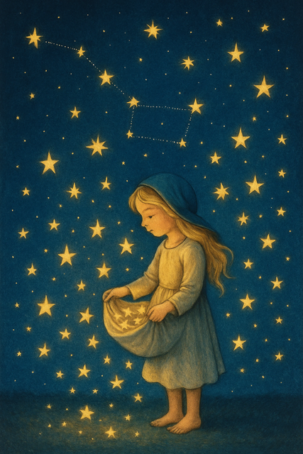 Symbolbild Märchen Sterntaler | Foto: Hätterich mit KI erstellt