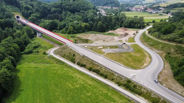Talbrücke Schleifmühle und Anschlussstelle Nord | Foto: LBM Kaiserslautern