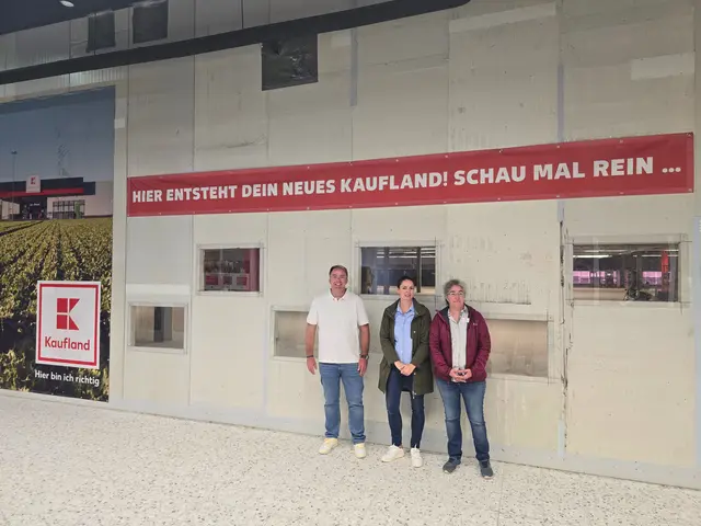 Die Baustelle zum Spitzeln in der Hans-Böckler-Straße: Bis September entsteht hier ein moderner Kaufland-Markt. | Foto: Gemeindeverwaltung Haßloch