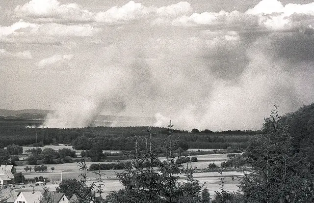 Eine Herausforderung für die Feuerwehren: Angefacht durch Wind breitete sich der Bruchbrand rasend schnell aus | Foto: Walter Potdevin