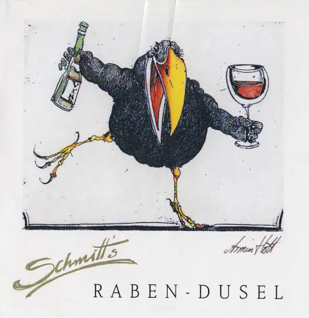 Weinetikett gestaltet von Armin Hott für das Weingut Schmitt in Ilbesheim
 | Foto: Armin Hott