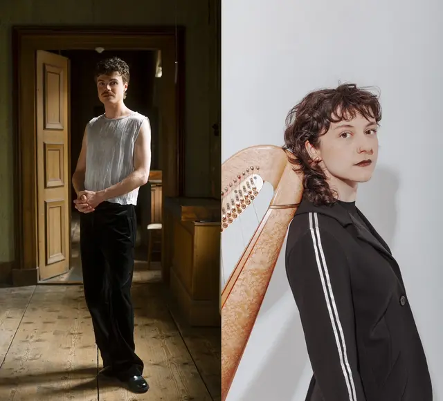 Samstag, 18.10.2025, 19:00 Uhr Turmzimmer im Rathaus, 
„Saiten &amp; Secco" - Teresa Raff, Harfe, Johannes Worms, Bariton:
Harfe und Gesang schaffen eine Welt voller zarter Melancholie und Emotionen. | Foto: Thi Thuy Nhi Tran; Dovile Sermokas