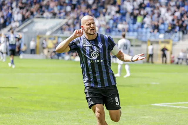 Felix Lohkemper jubelt nach seinem Tor zum 2:2-Ausgleich gegen Verl.  | Foto: Adler/PIX-Sportfotos