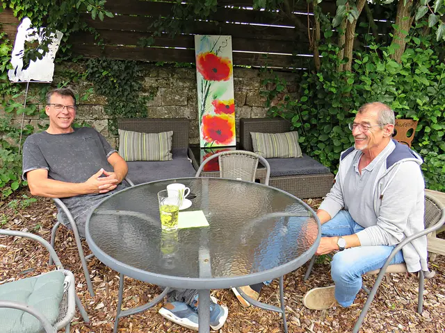 Jürgen Haupt und Musiker Sven Becker | Foto: Brigitte Melder