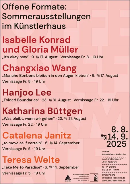 Plakat "Offene Formate" | Foto: BBK Karlsruhe, Renate Koch