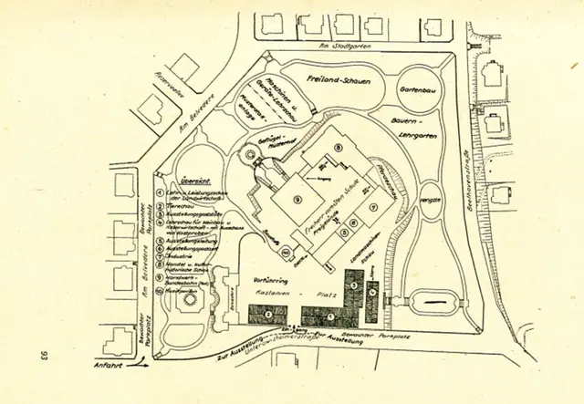 Lageplan Ausstellungsfläche | Foto: Vorlage: Stadtarchiv Bruchsal