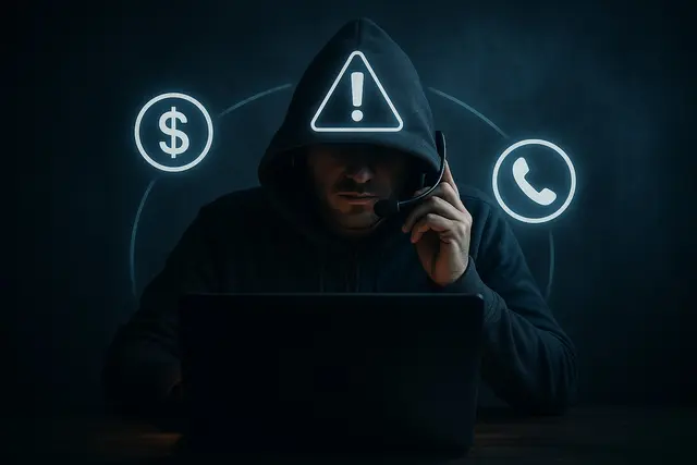 Das Landeskriminalamt Rheinland-Pfalz und die Verbraucherzentrale Rheinland-Pfalz warnen aktuell vor einer Welle von Telefonbetrug | Foto: Polizei/KI generiert