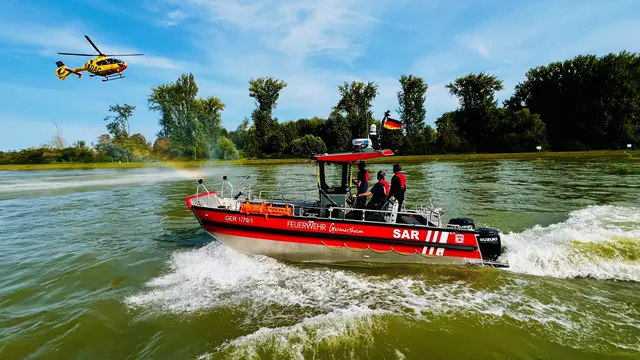 Großeinsatz im Hafen Germersheim | Foto: PP-ELT