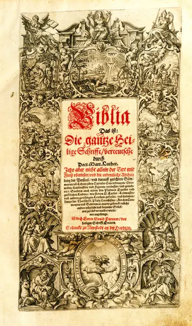 Das Titelblatt der Neustadter Bibel | Foto: Pfalzbibliothek/gratis