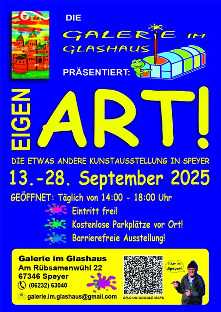 Eyecatcher für die EigenART! Kunstausstellung der Galerie im Glashaus. | Foto: Foto: Hebrank