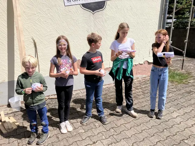 "Der Eierfall" - die Gruppen präsentieren ihre Ergebnisse | Foto: Christine Gortner