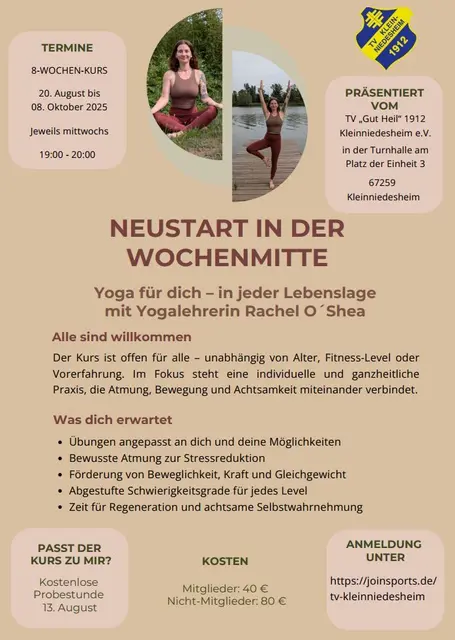 Yoga für Dich mit Rachel O'Shea | Foto: TV Kleinniedesheim (2025)