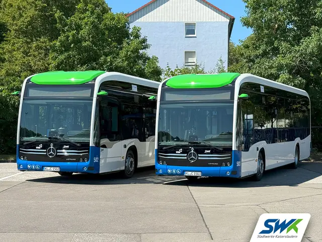 Modernes Design: Die Elektrobusse sind von den anderen Bussen gut zu unterscheiden | Foto: SWK/gratis