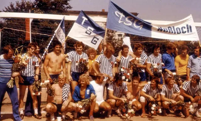 Jubel nach der gewonnenen Deutschen Meisterschaft 1975 in Lübbecke. | Foto: Archiv TSG Haßloch