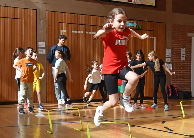 Hoch hinaus geht es für die Schüler bei "SPORT VERNETZT Ludwigshafen - bewegt durch BASF" | Foto: BASF SE