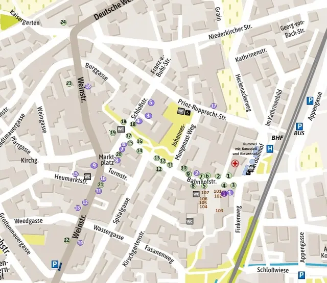 Lageplan Deidesheimer Weinkerwe 2025 | Foto: Tourist Service GmbH Deidesheim