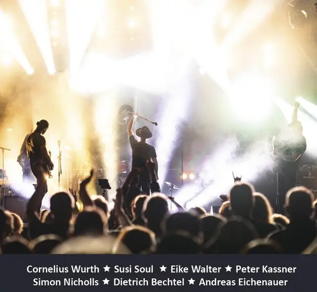 MUK-OpenAir '25 mit STADIUM - The Definitive Rock-Show - Cornelius Wurth, Susi Soul, Eike Walter, Peter Kassner, Lisa Müller, Dietrich Bechtel, Andreas Eichenauer - DAS OPENAIR-EVENT | Foto: MUK Weisenheim am Sand e.V.