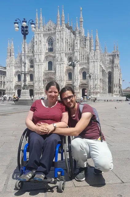 Irene und Stephan vor dem Dom von Mailand | Foto: Stephan Alberti-Riedl