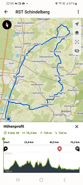 Ausarbeitung/Streckenverlauf der Tour mit Komoot | Foto: Komoot