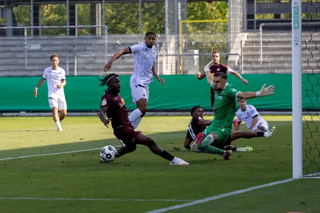 Bakayoko (9, Leipzig) verpasst hier nur knapp den Führungstreffer | Foto: Herrmann Agenturfotografie